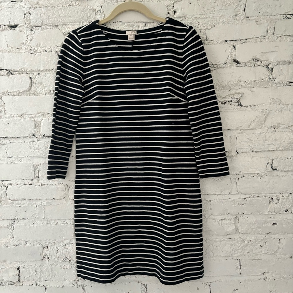 Jcrew striped cotton jersey dress xxs